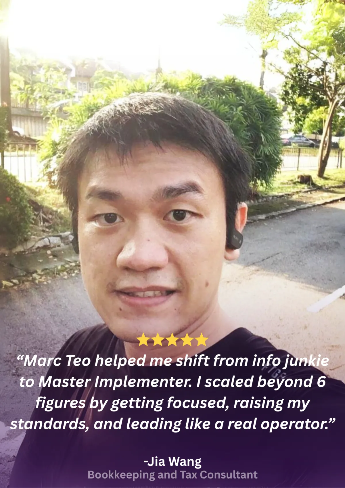 Jia Wang testimonial